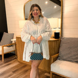 Hamptons Striped Mini Dress