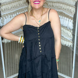 {MUMU} Gracie Midi Dress - Black Voile