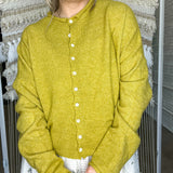 The Piper Cardigan - Chartreuse Green