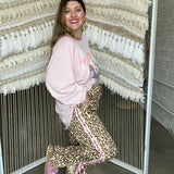 Wild Horses Oversized Graphic Tee  - Rose