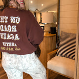 {Daydreamer} Willie Nelson in Austin Oversized Crew Sweatshirt