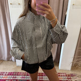 Throw On Game Day Checkered Jacket - Black