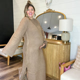 {MUMU} Lorraine Maxi Sweater Dress - Maple Brown Knit