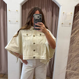Cape Cod Kimono Denim Jacket - Ecru