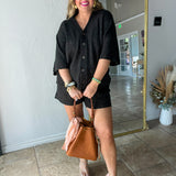 {Spell} Rhodes Knit Shirt - Onyx