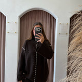 Chocolate Twist Sweater Dress - Dark Brown
