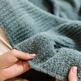Chenille Small Blanket - Ocean Blue