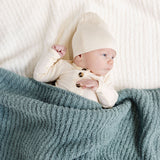Chenille Small Blanket - Ocean Blue