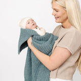 Chenille Small Blanket - Ocean Blue