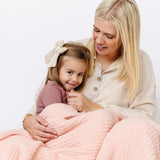 Chenille Small Blanket - Blush Pink