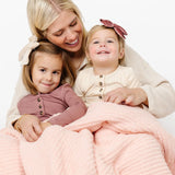 Chenille Small Blanket - Blush Pink