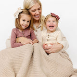 Chenille Small Blanket - Oatmeal