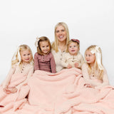 Chenille Small Blanket - Blush Pink