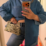Dark Denim Fall Mom Shorts