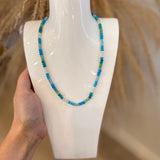 Indigo Dainty Beaded Necklace