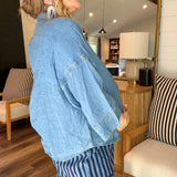 Mineral Washed Dark Denim Top