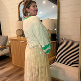 Labyrinth Lace Maxi Skirt - Peach Bliss