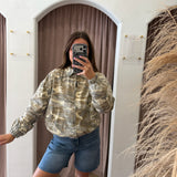 Stone Camo Casual Cargo Jacket