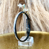Bone Stud Hoop Earrings - Turquoise