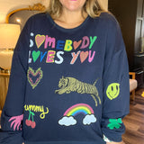 Somebody Loves You Oversized Sweatshirt