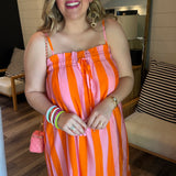 Summer Spritz Striped Maxi Dress