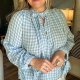 Sweet Breeze Gingham Blouse