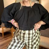 Brownie Chocolate Plaid Pants