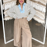 Soho Chic Pleated Wide Leg Trousers