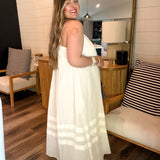 Soft Lines Maxi Dress - White