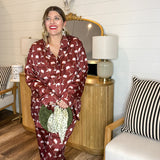 {MUMU} Classic PJ Set - Red Wine Silky