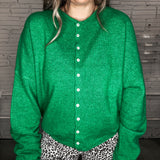 The Piper Cardigan - Kelly Green