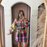 Harbor Plaid Pippa Dress - Rainbow