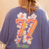 The Very Oversized Flamingo Racing Tee - Purple