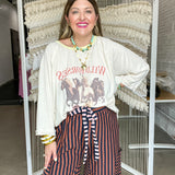 Party Rock Summer Stripe Pants - Brown