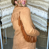 Boot Scootin' Fringe Blazer - Tan