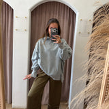 Velvet Rose Garden Joggers - Olive