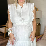 Paris Dress - White - FREE TASHA SCARF WITH PURCHASE