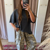 Stone Camo Casual Cargo Pants