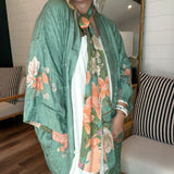 {Spell} Floridian Reversible Kimono Robe - Sage