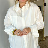 Polished Poplin Button Up Shirt - White