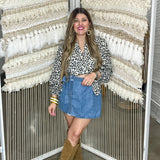 Festival Knot Denim Skort