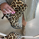 Gabbie Leopard Kitten Heel Boot