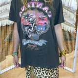 Coco Cantina Biker Tee - Charcoal