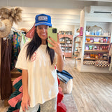 Oversized Rhinestone Tees - Mustang