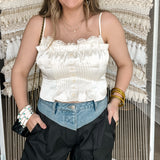 Lovely Lace Satin Bustier Top
