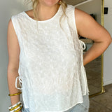 Letters to Allie Tie Tank - White