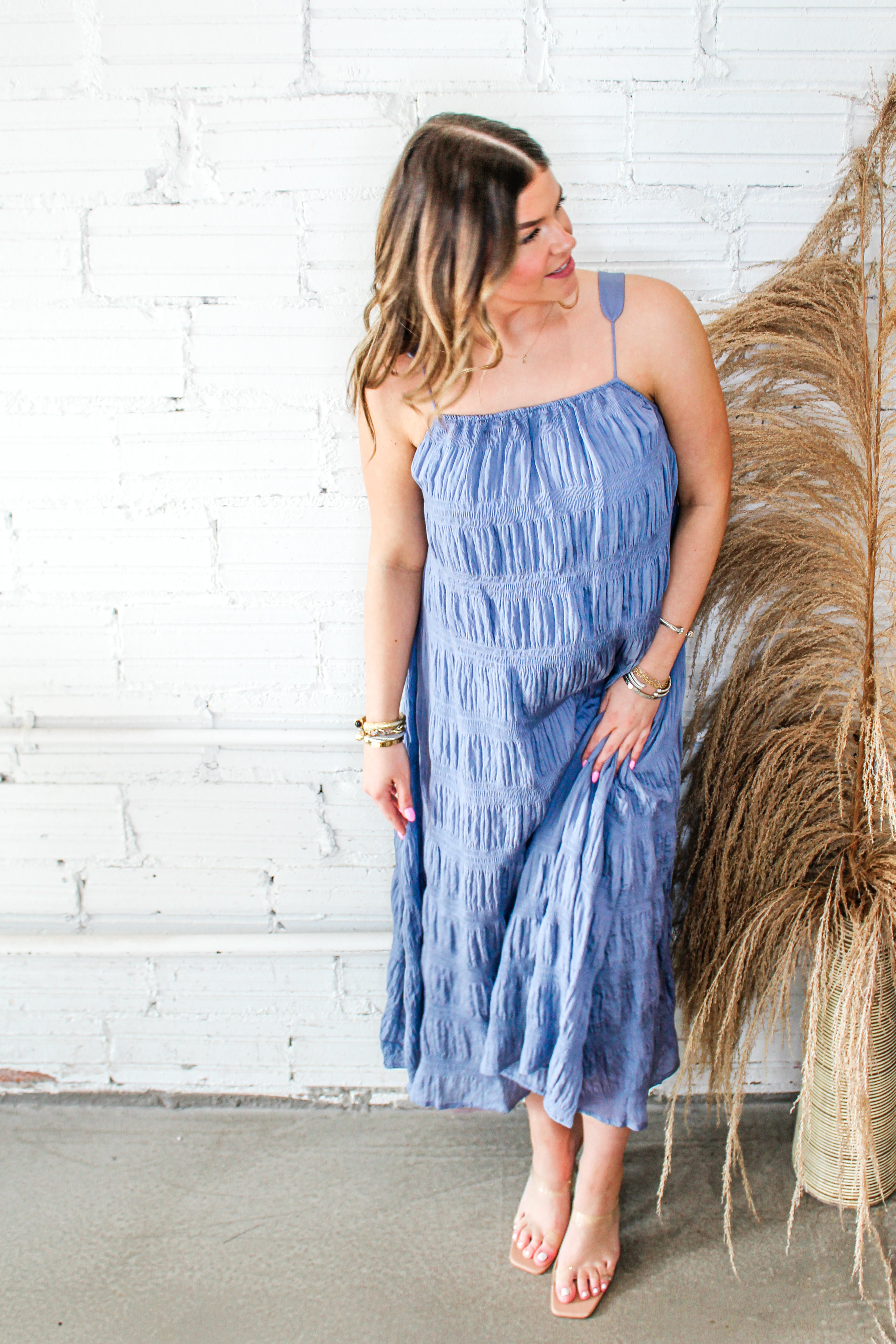 Ivory Embroidered Bow Midi Dress – Riche Hippie - Main Image