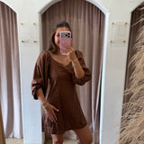 Big Bend Bubble Sleeve Mini Dress