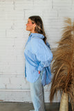 Oversized Button down- Blue
