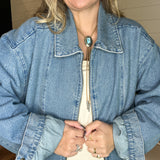 {MUMU} Carter Bomber Jacket - Ozone Indigo